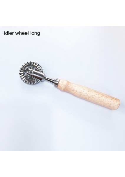 Avara Tekerlek Uzun Stil Dumpling Skin Cake Kalıbı Taşınabilir Ahşap Saplı Mutfak Aletleri Pişirme Aksesuarları Paslanmaz Çelik (Yurt Dışından)