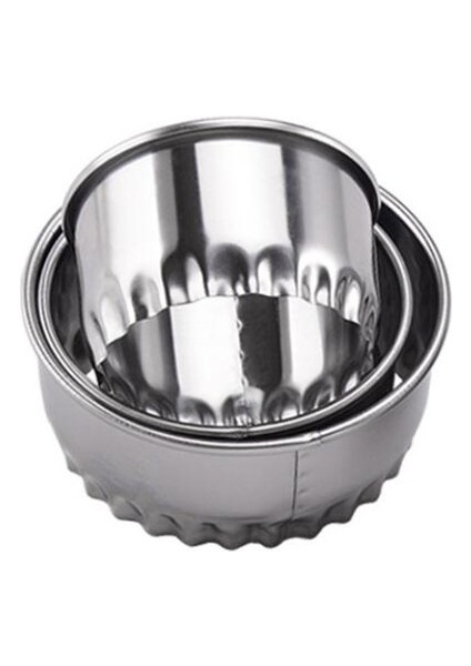 Çiçek Stili 3 Adet Yuvarlak Çiçek Şekilli Hamur Kesme Aracı Mutfak Aletleri Paslanmaz Çelik Mantı Kesici Taşınabilir Mantı Sarıcı Kalıplar (Yurt Dışından)