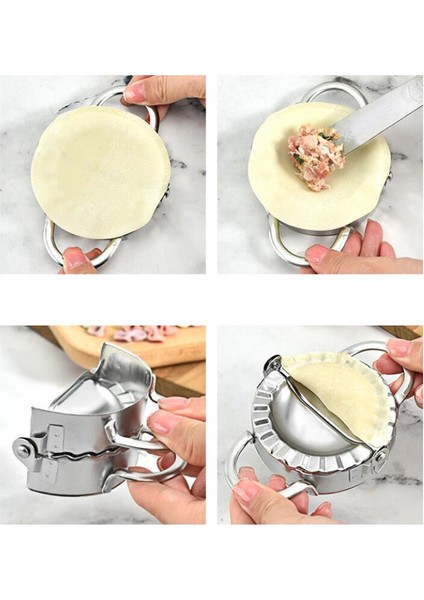 9.5cm Tarzı Kolay Kendin Yap Mantı Kalıbı Mantı Hamuru Kesici Yapma Makinesi Pişirme Hamur Aracı Mutfak Araçları Mantı Jiaozi Yapıcı Cihaz (Yurt Dışından)
