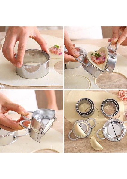 1 Adet 7.5cm Kalıp Stili 1 Adet Paslanmaz Çelik Mutfak Mantı Yapıcı Wraper Kalıp Pasta Ravioli Mantı Yuvarlak Kalıp Yapıcı ve Kesici Pişirme Araçları Kalıp (Yurt Dışından) indirimleri