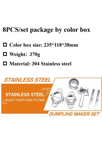 8 Adet Tarzı Dumpling Maker Hamur Presi Pie Ravioli Presi Kesici Dumpling Wrapper Yapım Kalıbı Aracı (Yurt Dışından)