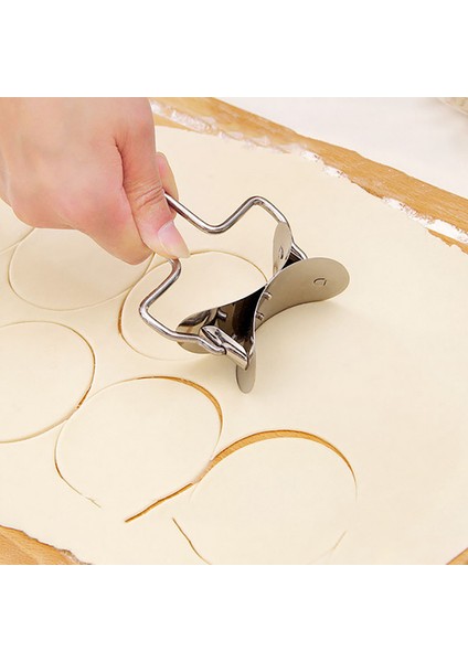 9 cm Kesme Bıçağı Hamur Daire Kesici Sıcak Fondan Dıy Mantı Araçları Paslanmaz Çelik Spatula Kurabiye Yuvarlak Rulo (Yurt Dışından) modelleri