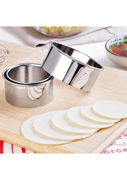 1 Takım Tarzı Dumpling Wrapper Kalıpları Paslanmaz Çelik Yuvarlak Set Hamur Kesici Aracı Ev Mutfak Yapımı Pişirme Mantı Aksesuarı (Yurt Dışından) fırsatları