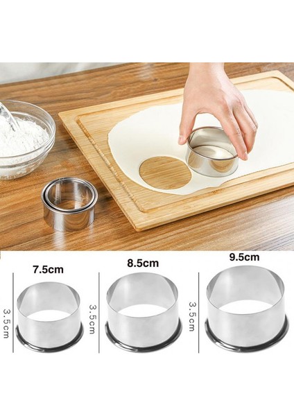 1 Takım Tarzı Dumpling Wrapper Kalıpları Paslanmaz Çelik Yuvarlak Set Hamur Kesici Aracı Ev Mutfak Yapımı Pişirme Mantı Aksesuarı (Yurt Dışından) indirimleri