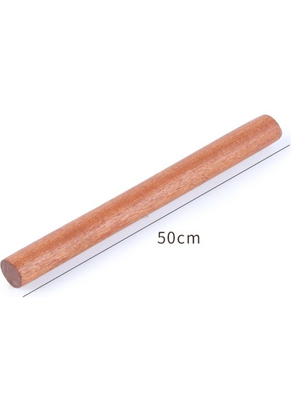 50CM Tarzı Doğal Abanoz Ağacı Merdane Mutfak Fırın Hamurlarında Baskılı Makarna Ev Unlanmış Yapışmaz Merdane (Yurt Dışından)