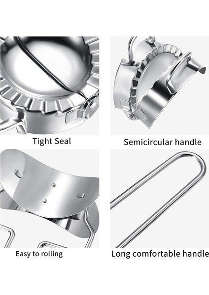 M 3 Adet Börek Kalıbı Stili Paslanmaz Çelik Mantı Yapma Seti Çin Mantı Hamuru Kesici Pie Ravioli Empanadas Pres Kalıp Mutfak Aksesuarları Pastane (Yurt Dışından) modelleri