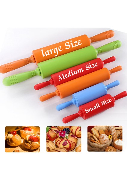 30X5CM Kırmızı Stil cm Silikon Merdane Yapışmaz Hamur Un Rulo Fondan Pasta Makarna Mantı Merdane Mutfak Fırın Aracı (Yurt Dışından) fiyatları