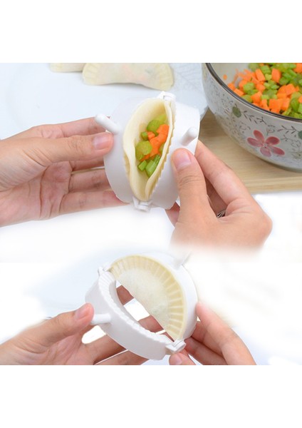 Beyaz Stil Kolay Hamur Baskı Mantı Turta Ravioli Yapma Kalıbı Gyoza Empanada Modelleme Maker Kalıp Aracı Ev Mutfak Gadget Kalıp (Yurt Dışından) fırsatları