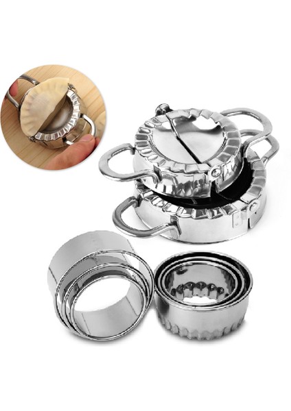 Bir Paket Stili Dumpling Kalıbı Ev Dumpling Kağıdı Kesici Yapma Makinesi Pişirme Hamur Aracı Mutfak Aksesuarı Emek Tasarrufu Jiaozi Aracı (Yurt Dışından) modelleri