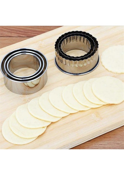 Yuvarlak Stil Paslanmaz Çelik Yuvarlak Mantı Kalıpları Kesici Yapıcı Kurabiye Kek Hamur Kesme Aksesuarları Mutfak Aleti (Yurt Dışından) modelleri