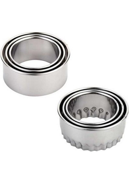 Yuvarlak Stil Paslanmaz Çelik Yuvarlak Mantı Kalıpları Kesici Yapıcı Kurabiye Kek Hamur Kesme Aksesuarları Mutfak Aleti (Yurt Dışından) indirimleri