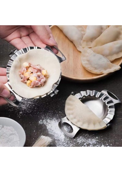 Küçük 7,5 cm Stili 304 Paslanmaz Çelik Mantı Aracı Ev Basın Mantı Kalıbı Manuel Mantı Aleti (Yurt Dışından) modelleri