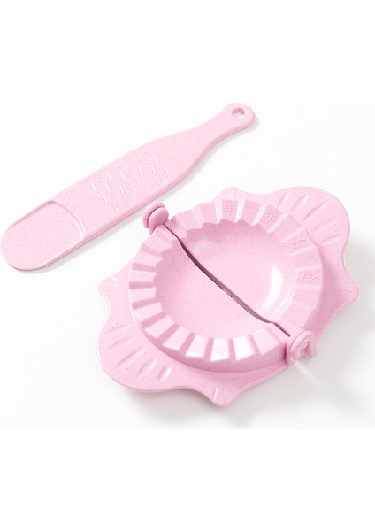 Pembe Tarzı Dumpling Maker Cihazı ve Karıştırma Kaşığı Plastik Mantı Modeli Hamur Araçları Kendin Yap Yeni Yıl Yiyecek Kalıbı Mutfak Malzemeleri (Yurt Dışından)