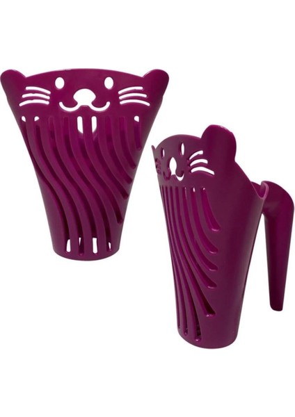 Plastik V Kedi Figürlü Kum Küreği Mor