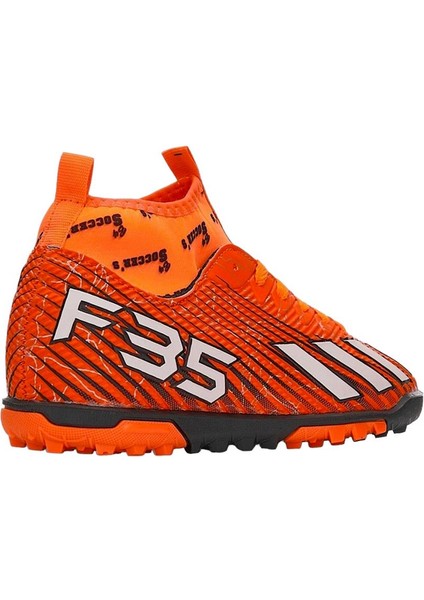Çoraplı Halı Saha Futbol Ayakkabısı Turuncu-Beyaz fırsatları