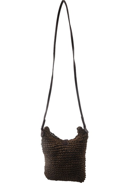 Kumaş Çantalar Omuz Saman Yaz Kadın Crossbody Çanta Kanvas Plaj Seyahat Çantası Kahverengi (Yurt Dışından) fiyatları