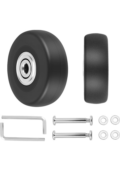 2 Takım Bagaj Bavul Yedek Tekerlekler Akslar Deluxe Onarım Aracı Od 50MM (Yurt Dışından)