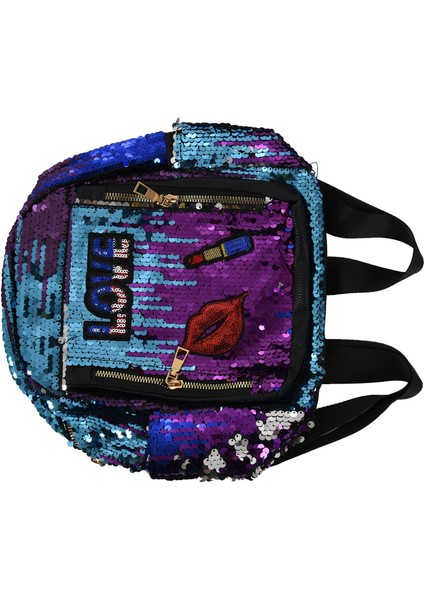 Payetli Omuz Çantası Moda Vahşi Sırt Çantası Eğlence Seyahat Açık Mavi (Yurt Dışından) fırsatları