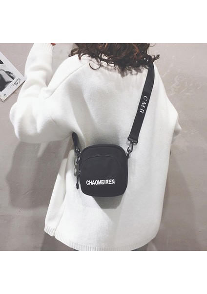 Stil Retro Basit Küçük Mini Kızın Kore Versiyonu Vahşi Omuz Messenger Çanta Siyah (Yurt Dışından) fırsatları