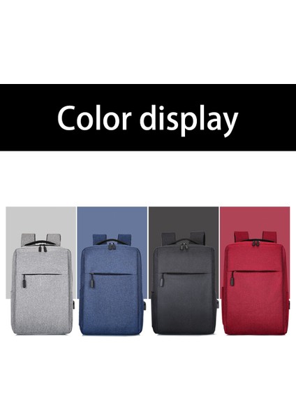Erkek Iş Çok Fonksiyonlu Bilgisayar Çantası USB Basit Sırt Çantası Özel Seyahat Okul Gri (Yurt Dışından) fiyatları