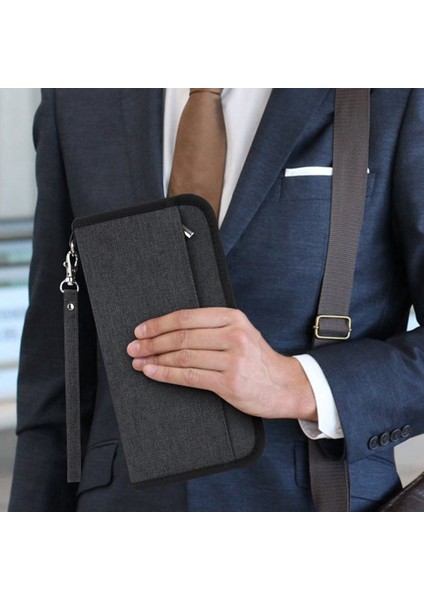 Pasaport Tutucu Seyahat Cüzdanı, Aile Cüzdanı Rfıd Engelleme Su Geçirmez Unisex Belge Düzenleyici (Yurt Dışından) modelleri