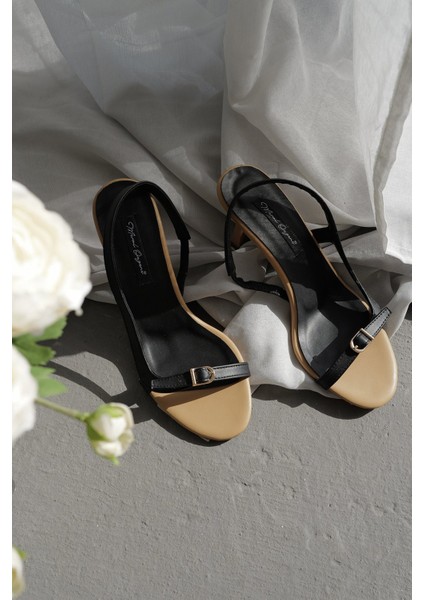 Ince Kemer Bantlı Topuklu Ayakkabı