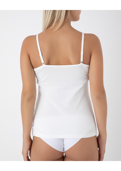 Kadın Likralı İnce Askı Dantelli Ekru Atlet C8T0N0O108 fiyatları