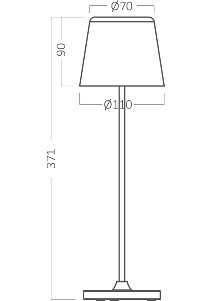 BK06-00081-BRY Tower 3W 3000K Günışığı Siyah Renk IP44 LED Masa Lambası