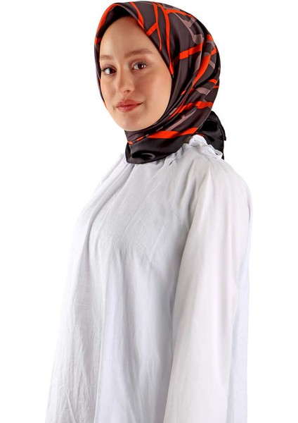 Kestane Mozaik Desen Twill Ipek Eşarp fiyatları