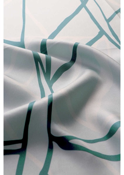 Mint Mozaik Desen Twill Ipek Eşarp modelleri