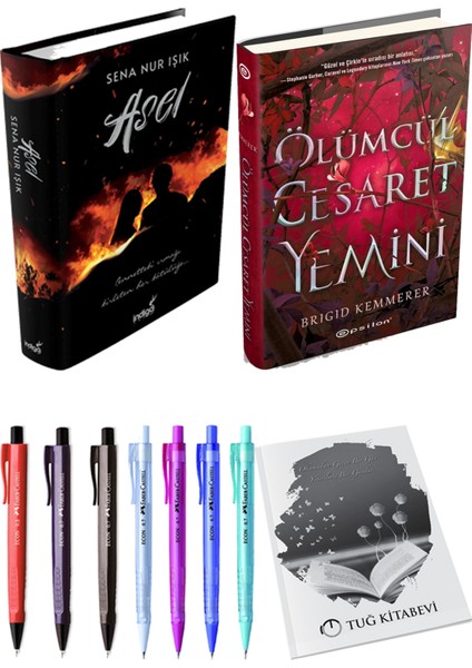 Asel Ciltli Sena Nur Işık ve Epsilon Yayınevi Ölümcül Cesaret Yemini Ciltli Brigid Kemmerer 2li Set