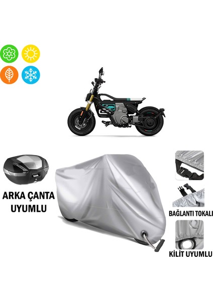 Bmw Yeni CE02 2024 Model Elektrikli Motosiklet Brandası Arka Çanta Bağlantı,kilit Uyumlu