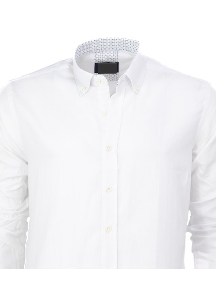Erkek Gömlek %100 Premium Pamuk Kumaş Uzun Kollu Tam Kalıp Slim Fit Yakası Düğmeli fiyatları