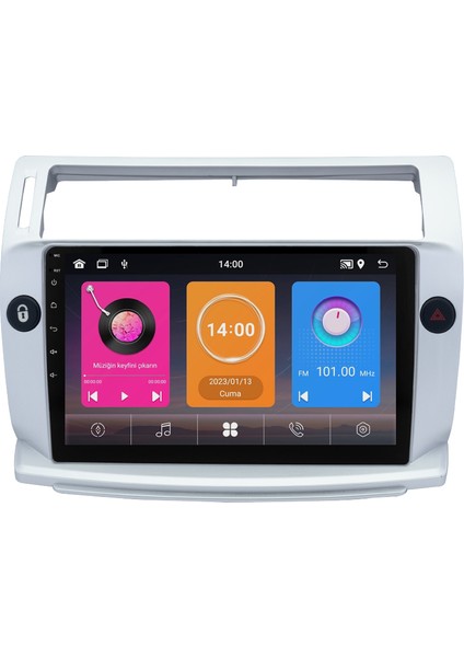 Citroen C4 (2005-2011) Android 14 Multimedya Carplay 10 Inch 8 GB Ram / 128 GB Hafıza CRV-4072XAA