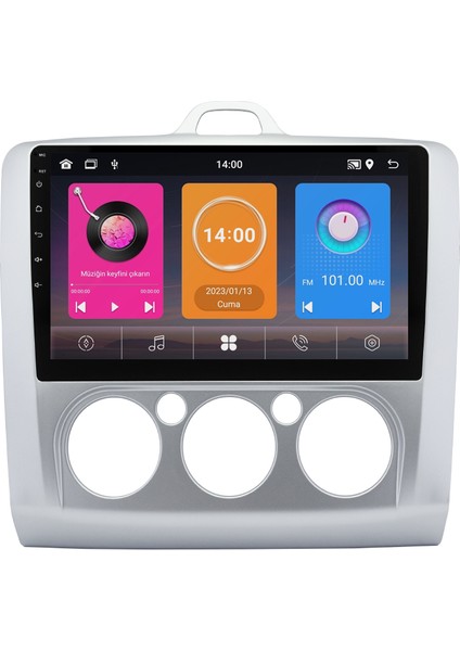 Ford Focus (2006-2011) Android 14 Multimedya Carplay 10 Inch 8 GB Ram / 128 GB Hafıza CRV-4123XAA