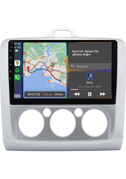 Ford Focus (2006-2011) Android 14 Multimedya Carplay 10 Inch 8 GB Ram / 128 GB Hafıza CRV-4123XAA