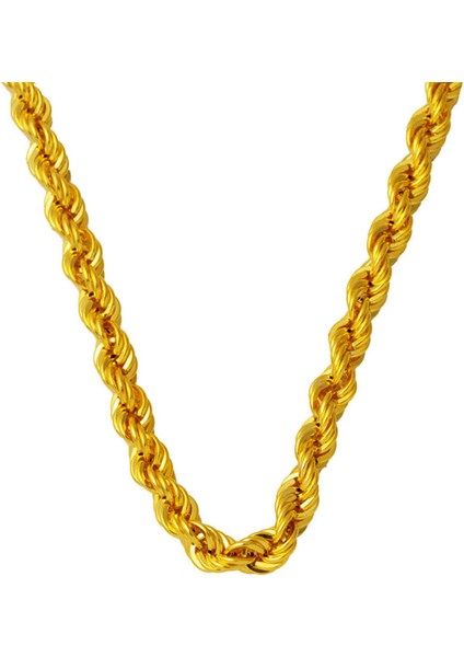 Burma Zincir Kolye 14 Ayar Altın (7 mm Enli) 45 Cm.