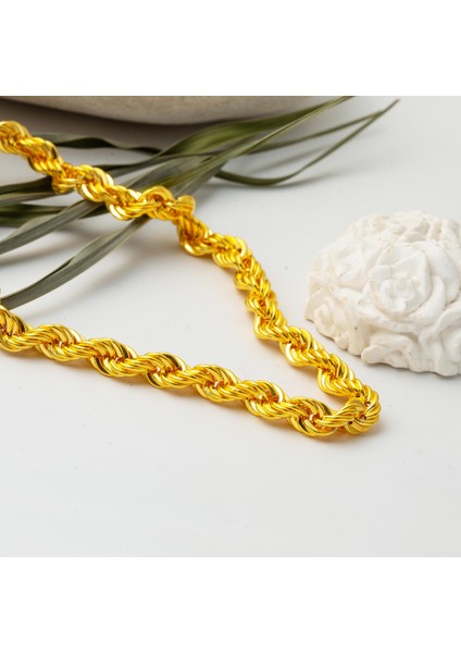 Burma Zincir Kolye 14 Ayar Altın (7 mm Enli) 45 Cm. fiyatları