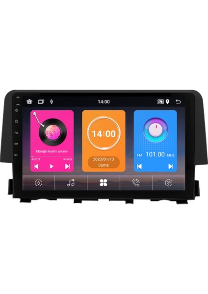 Honda Civic Fc5 (2016-2021) Android 14 Multimedya Carplay 10 Inch 8 GB Ram / 128 GB Hafıza CRV-4146XAA