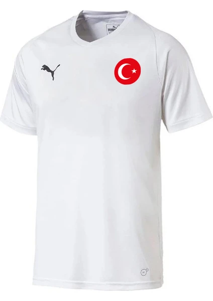 Euro 2024 Türkiye Milli Antrenman Taraftar T-Shirt Spor Forma TUR-70350904  Beyaz