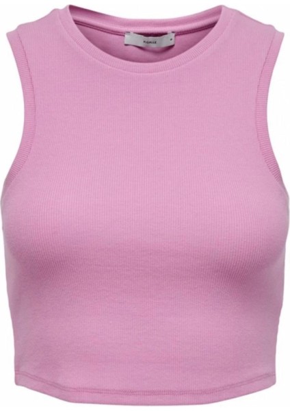 Only 15282771 Fıtıllı Kumas 0 Yaka Kolsuz Crop Body