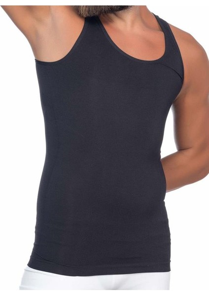 GSEREDSFG352353253 U Yaka Emay Erkek Toparlayıcı Göbek Saklayıcı Atlet Bel Korse Siyah