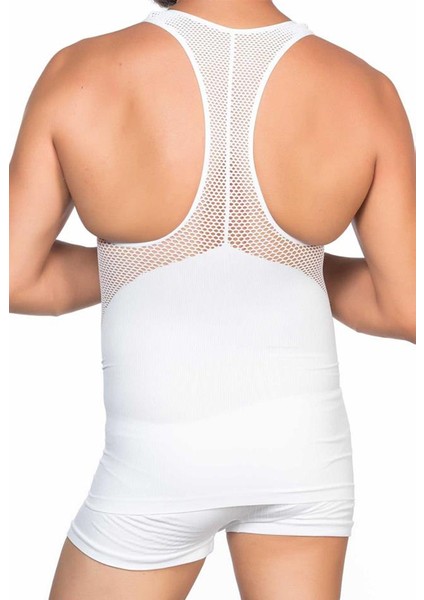 Beyaz Emay Özel Fileli Toparlayıcı Sıkılaştırıcı Göbek Saklayıcı Erkek Atlet Korse Beyaz modelleri