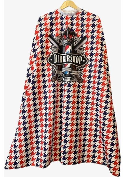 Kaz Ayağı Desenli Penuar Berber Önlüğü Saç Kesim Önlüğü