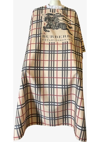Burberry Desenli Penuar Saç Kesim Önlüğü