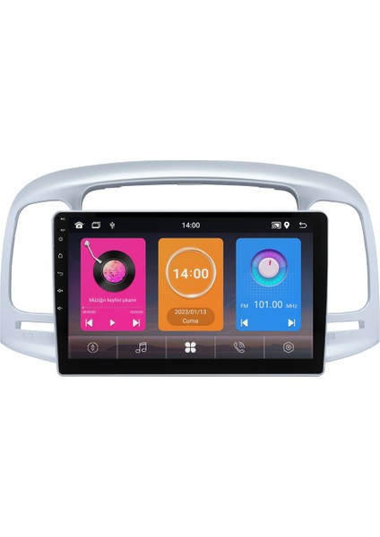 Hyundai Accent Era (2006-2012) Android 14 Multimedya Carplay 10 Inch 8 GB Ram / 128 GB Hafıza CRV-4280XAA