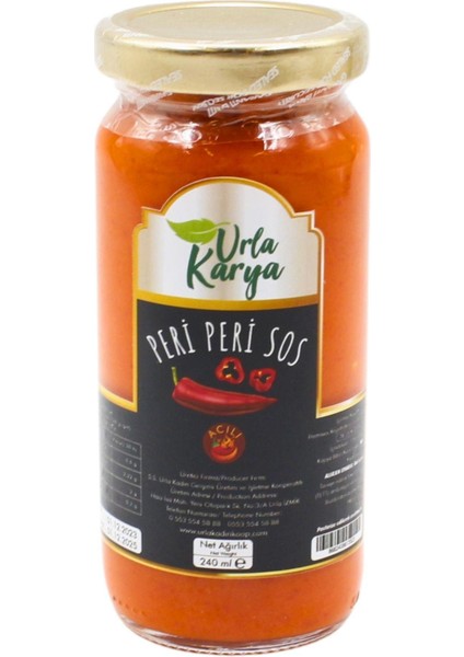 Urla Karya Acılı Peri Peri Sos 240 ml