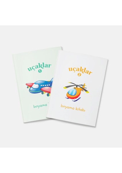 Uçaklar Boyama Kitabı 2'li Set
