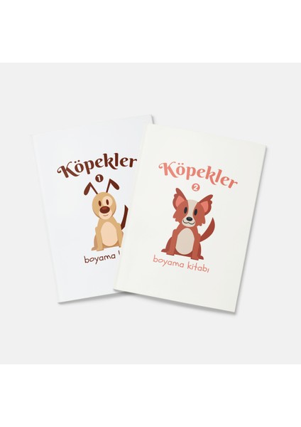 Köpekler Boyama Kitabı 2'li Set