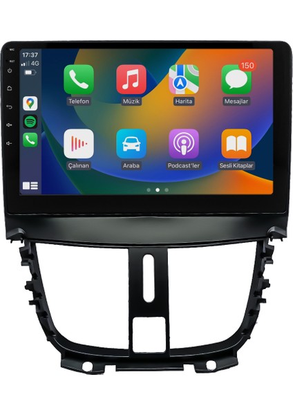 Peugeot 207 (2006-2012) Android 14 Multimedya Carplay 10 Inch 8 GB Ram / 128 GB Hafıza CRV-4421XAA